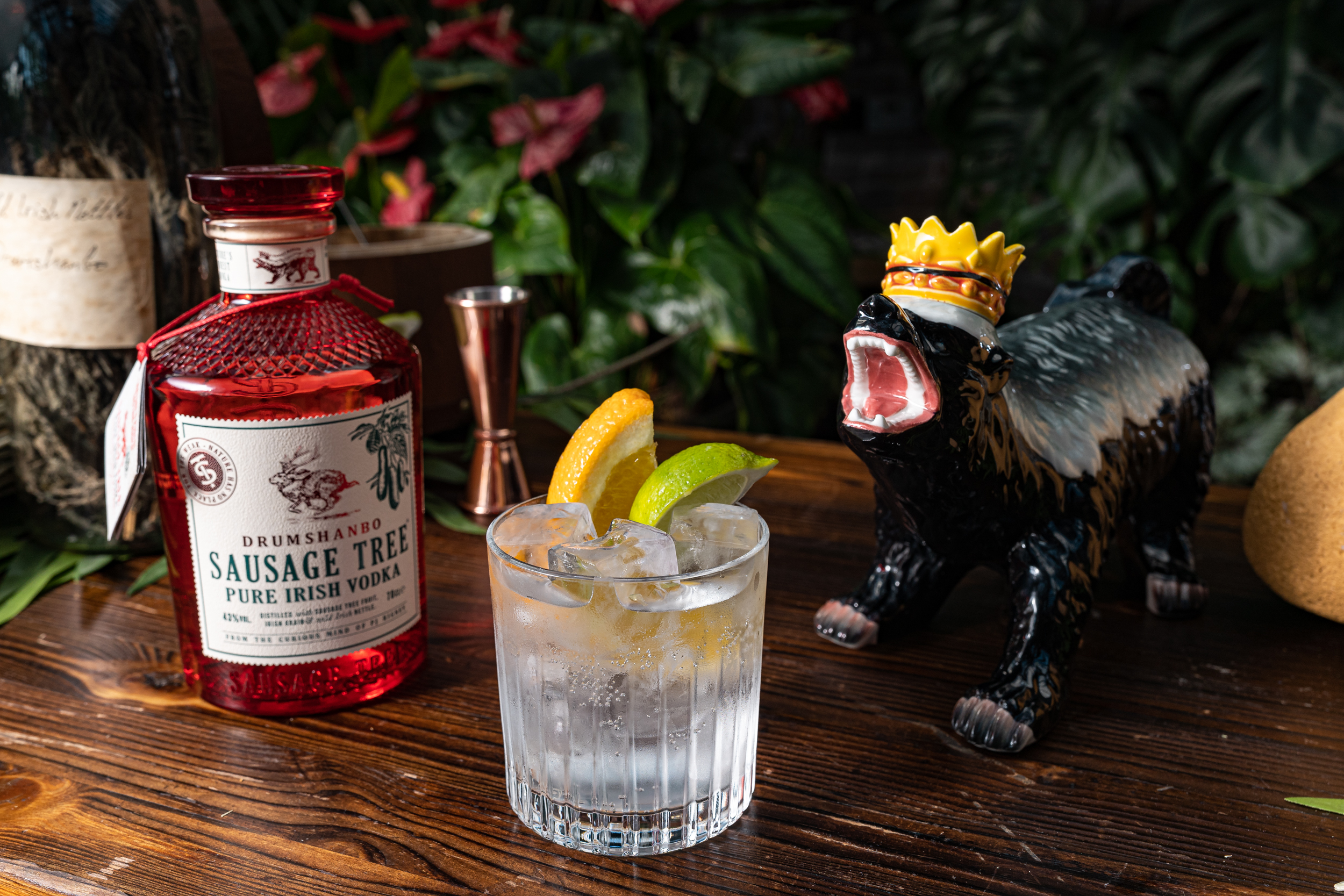 Sausage Tree Pure Irish Vodka - Distillery Exclusive Honey Badger Bottle (700ml)