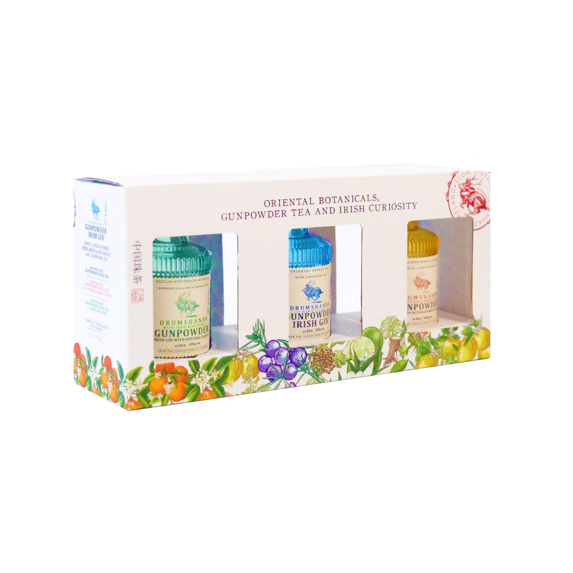 Drumshanbo Gunpowder Irish Gin Miniature Gin Trio Gift Box