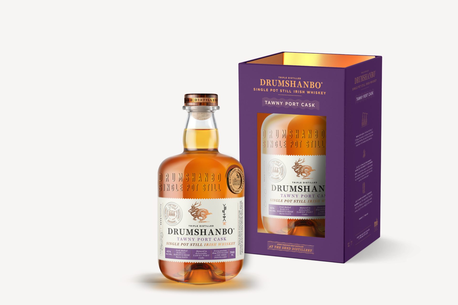 NEW: Drumshanbo Single Pot Still Irish Whiskey Tawny Port Cask 700ml
