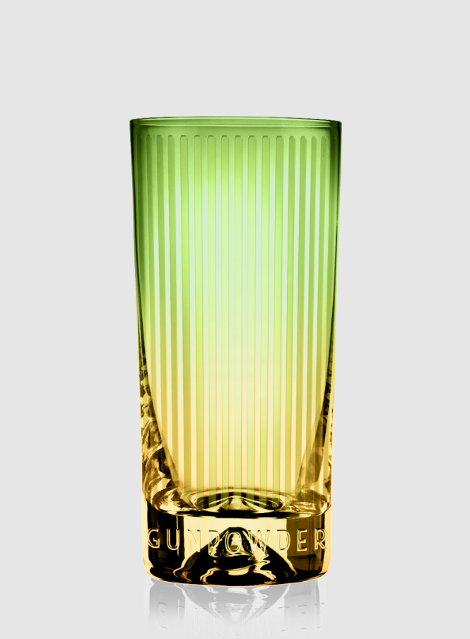 Drumshanbo Gunpowder Brazilian Pineapple Exclusive Yellow & Green Debossed Gin Glass